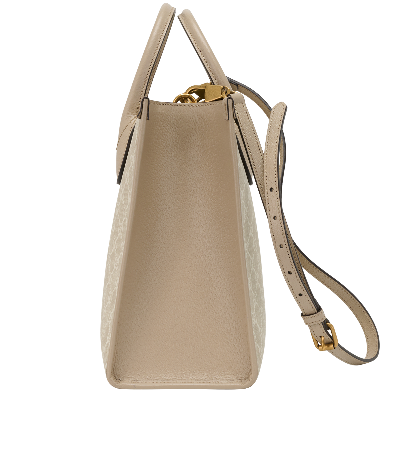 Small GG Supreme Tote, &pound;650, Handbags, Beige, Canvas/Leather, Bottom view